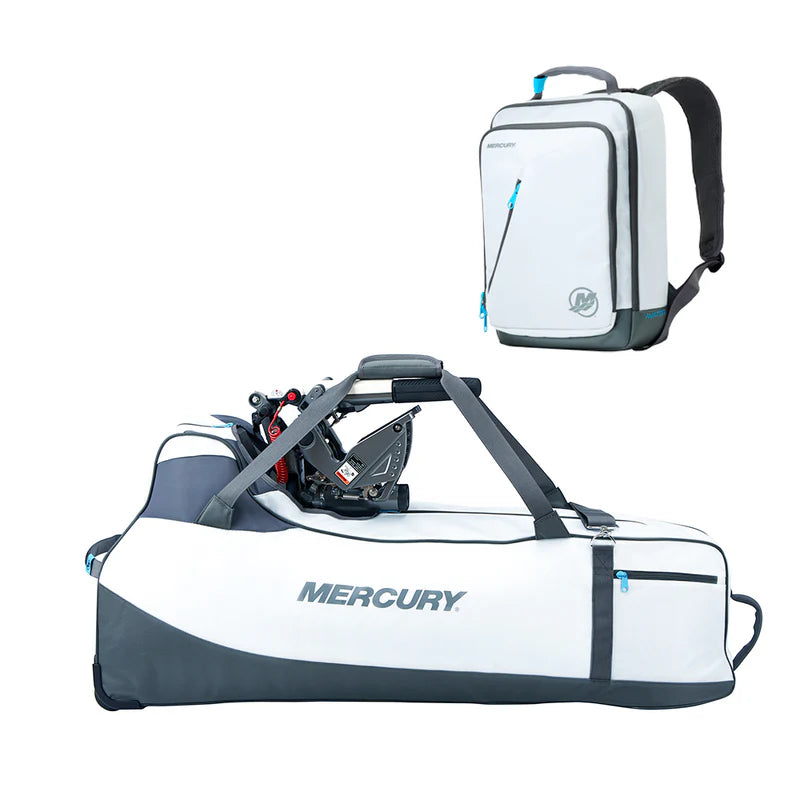Mercury Avator 7.5e Wheeled Motor Bag & Battery Backpack Set