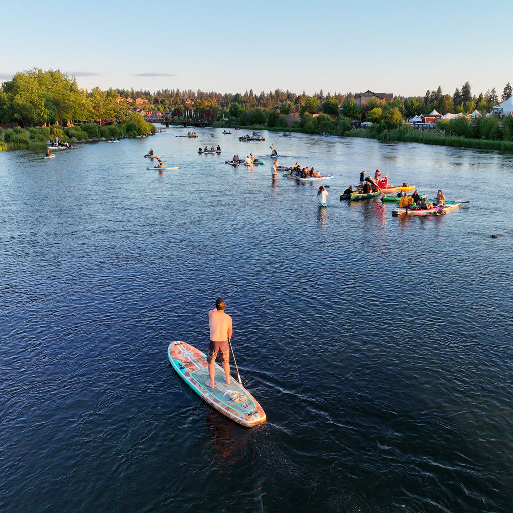 Further Customs Tamarack Inflatable Paddleboard SUP iSUP Board Bend OR Oregon Deschutes River Hayden amphitheater Paddle Board Paddleboarding 