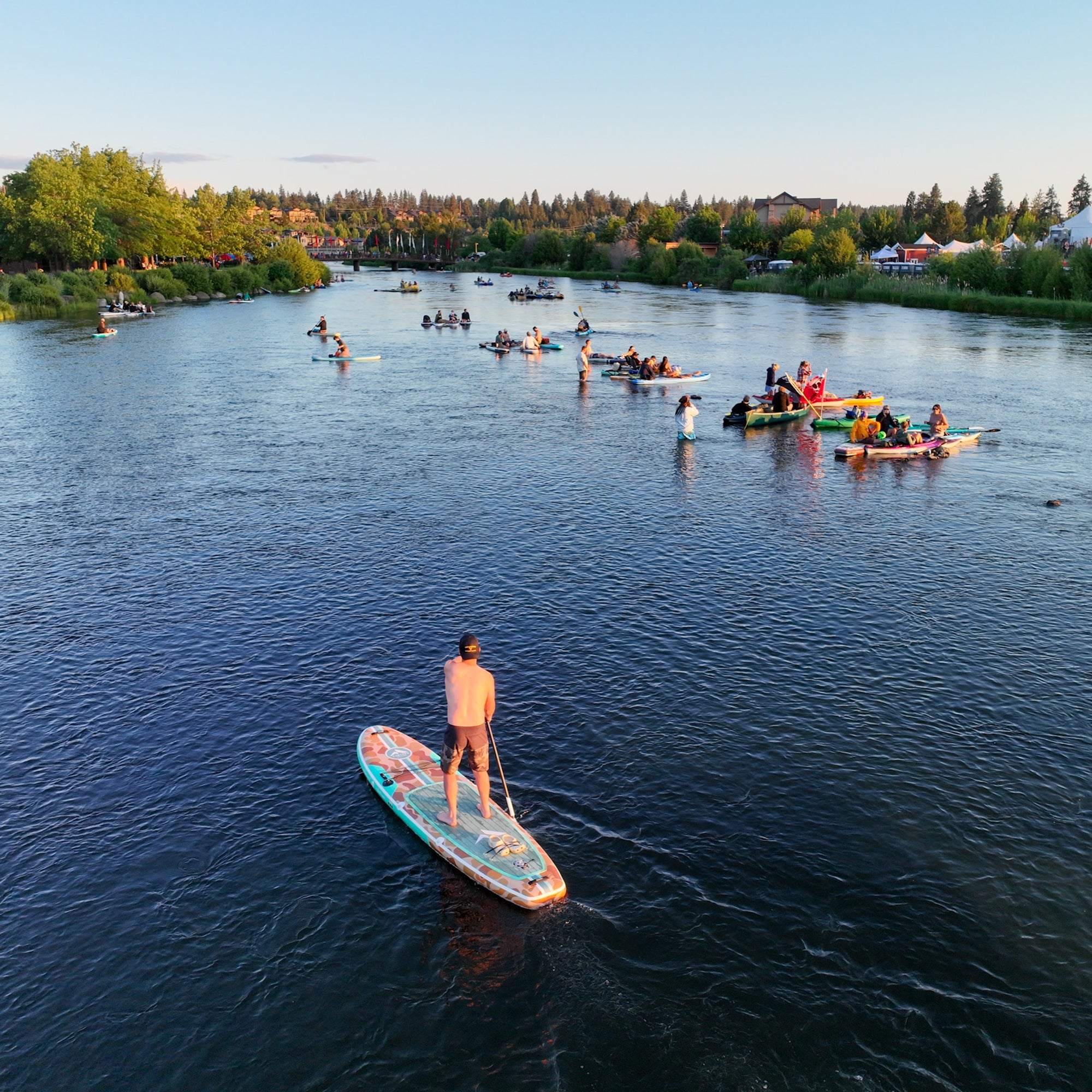 Further Customs Tamarack Inflatable Paddleboard SUP iSUP Board Bend OR Oregon Deschutes River Hayden amphitheater Paddle Board Paddleboarding 
